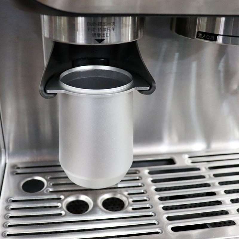 54mm Coffee Machine Handle Dosing Cup Mug Coffee Powder Feeder For Breville 8 Series(Silver)