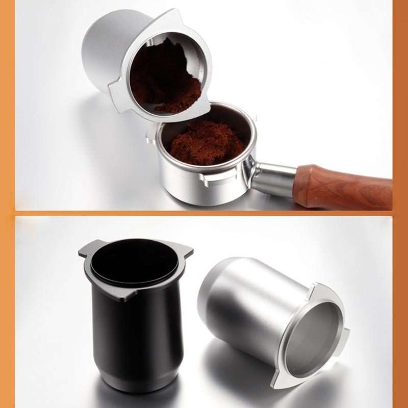 54mm Coffee Machine Handle Dosing Cup Mug Coffee Powder Feeder For Breville 8 Series(Silver)