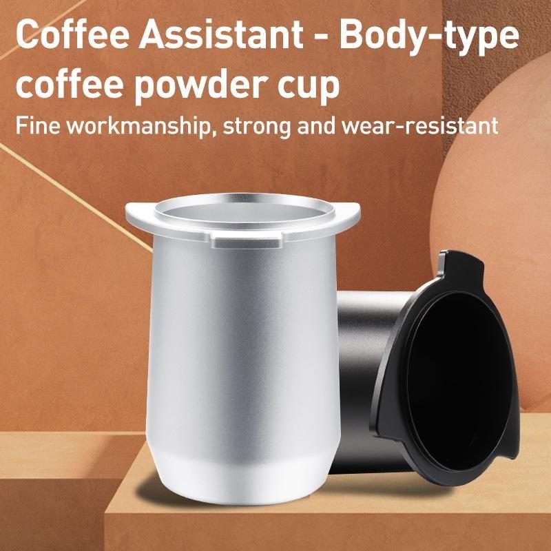 54mm Coffee Machine Handle Dosing Cup Mug Coffee Powder Feeder For Breville 8 Series(Black)