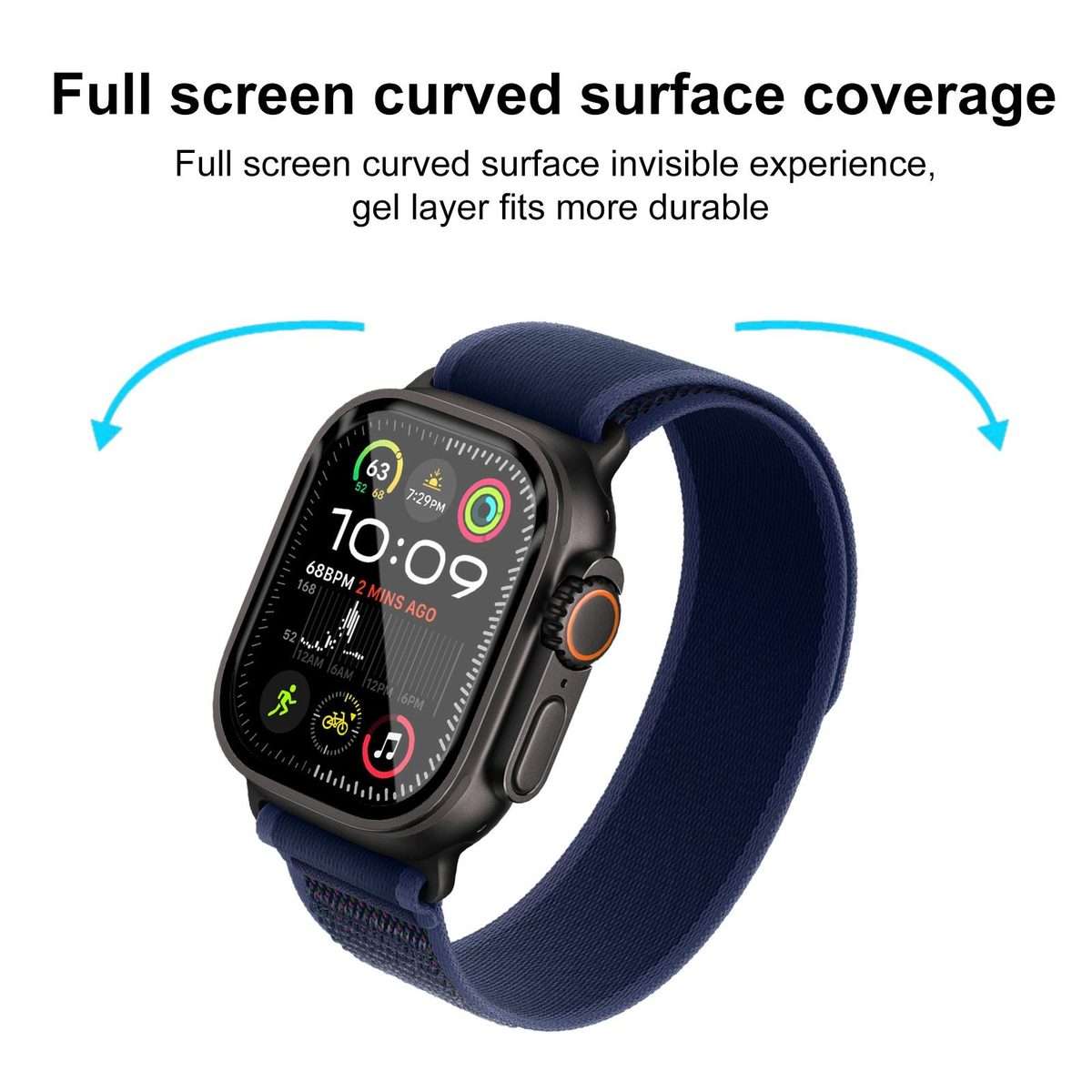 For Apple Watch Ultra 3 / 2 / 1 49mm 2pcs xDfind Curved 3D Composite Material Soft Film Screen Pro