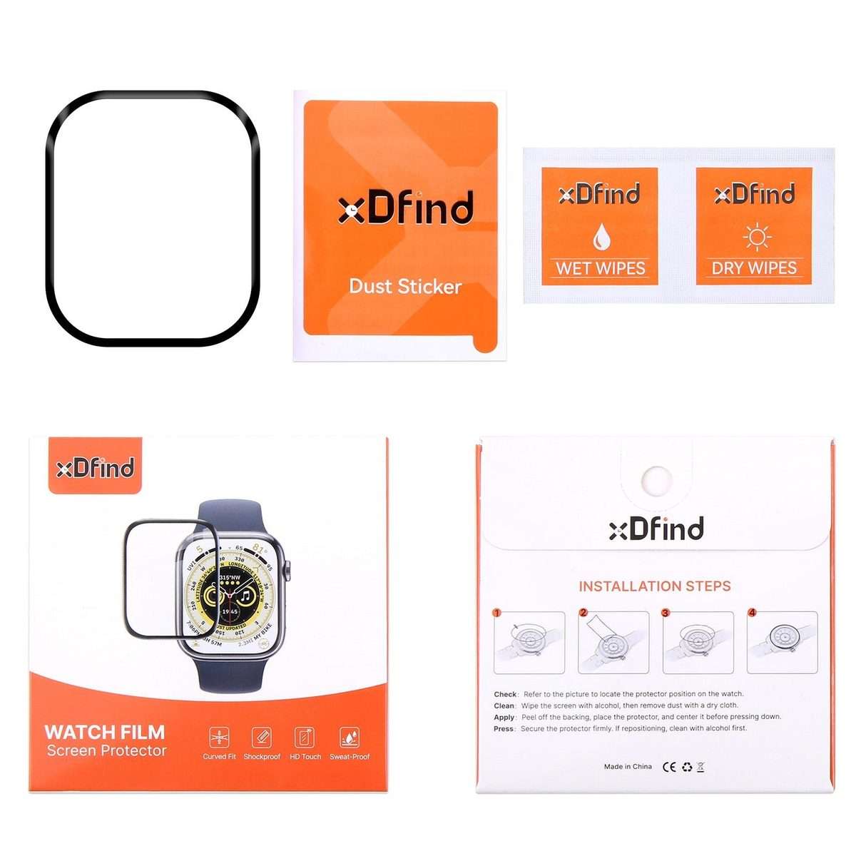 For Apple Watch Ultra 3 / 2 / 1 49mm 2pcs xDfind Curved 3D Composite Material Soft Film Screen Pro