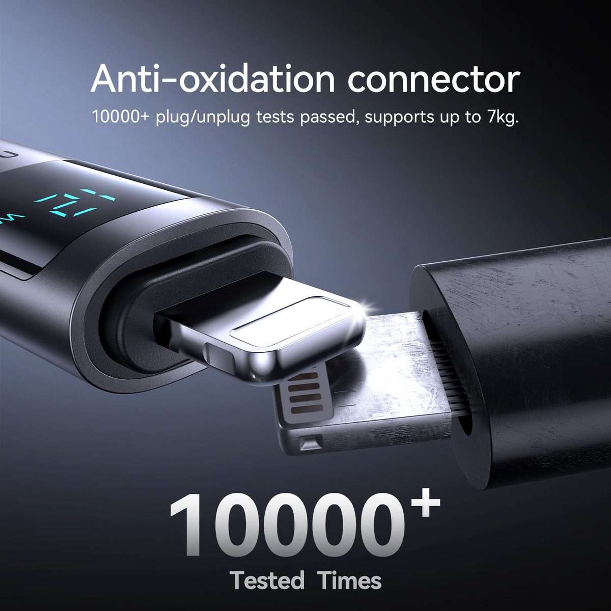 JOYROOM S-A16 Pro Prism Series 3A Digital Display USB to 8 Pin Fast Charging Data Cabl ... (Black)