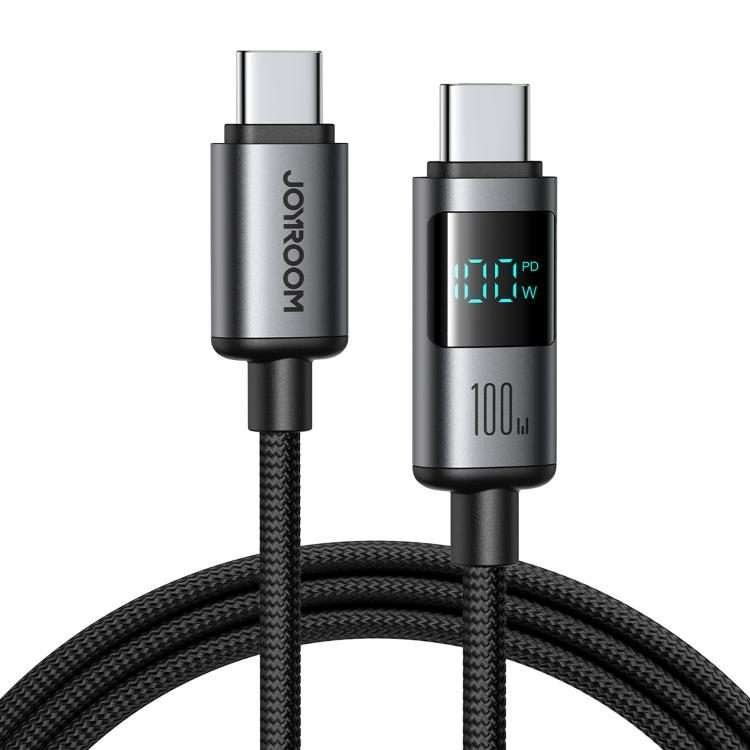JOYROOM S-A16 Pro Prism Series 100W Digital Display Type-C Fast Charging Data Cable, L ... (Black)