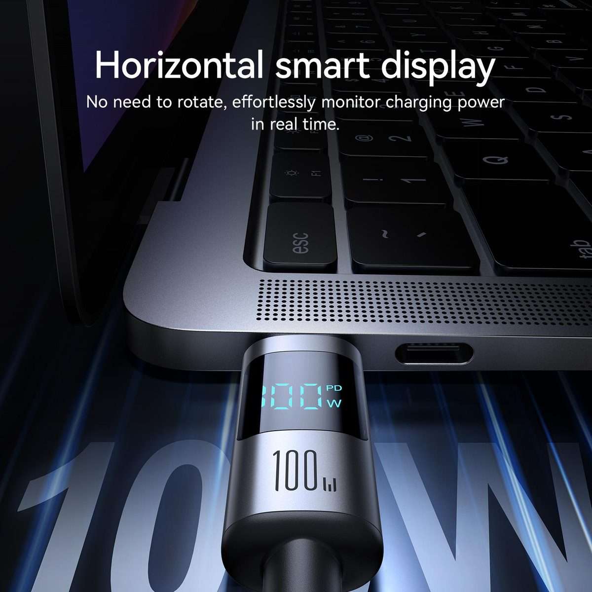 JOYROOM S-A16 Pro Prism Series 100W Digital Display Type-C Fast Charging Data Cable, L ... (Black)