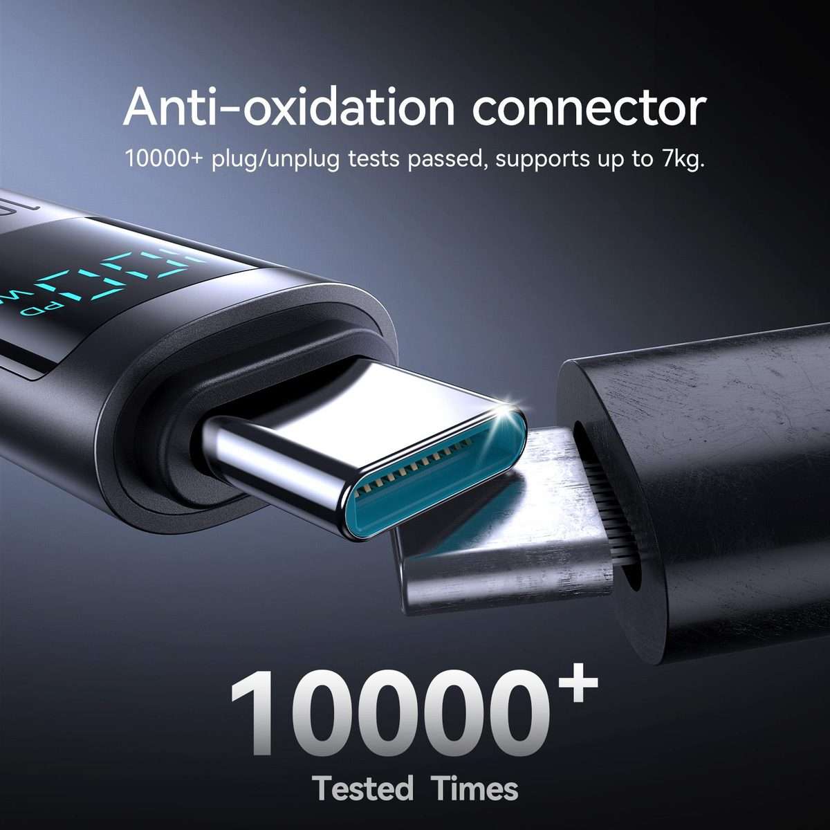 JOYROOM S-A16 Pro Prism Series 100W Digital Display Type-C Fast Charging Data Cable, L ... (Black)