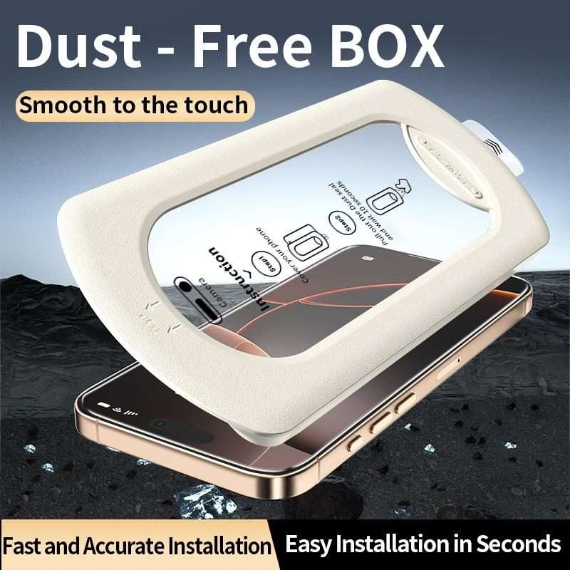 For iPhone 15 Pro Max Easy Install Box Dust-Free HD Tempered Glass Film