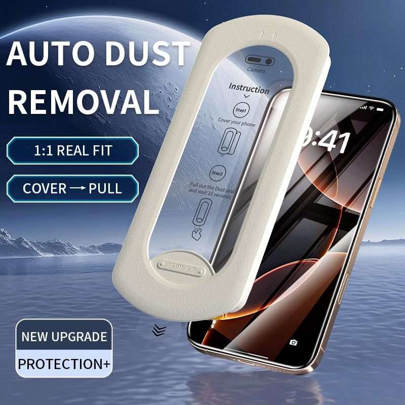 For iPhone 15 Pro Easy Install Box Dust-Free HD Tempered Glass Film