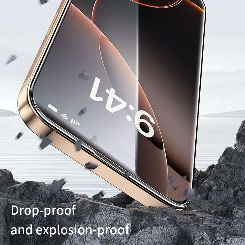 For iPhone 15 Pro Easy Install Box Dust-Free HD Tempered Glass Film