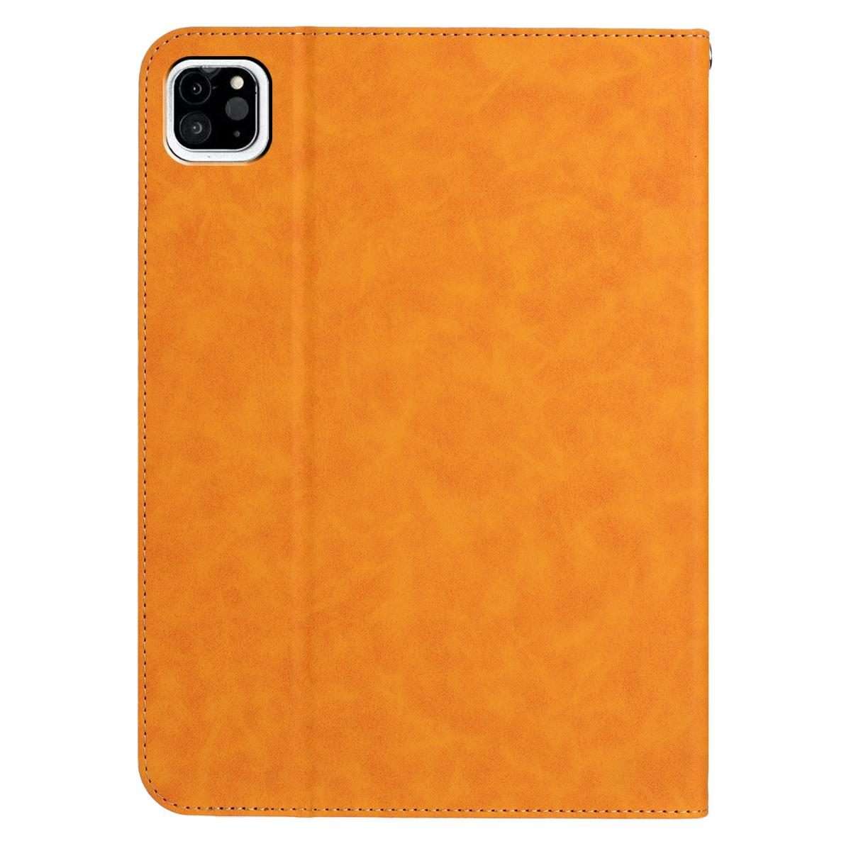 For iPad Air 11 2026 / 2025 / 2024 Multifunctional Wristband Leather Smart Tablet Case(Yellow)