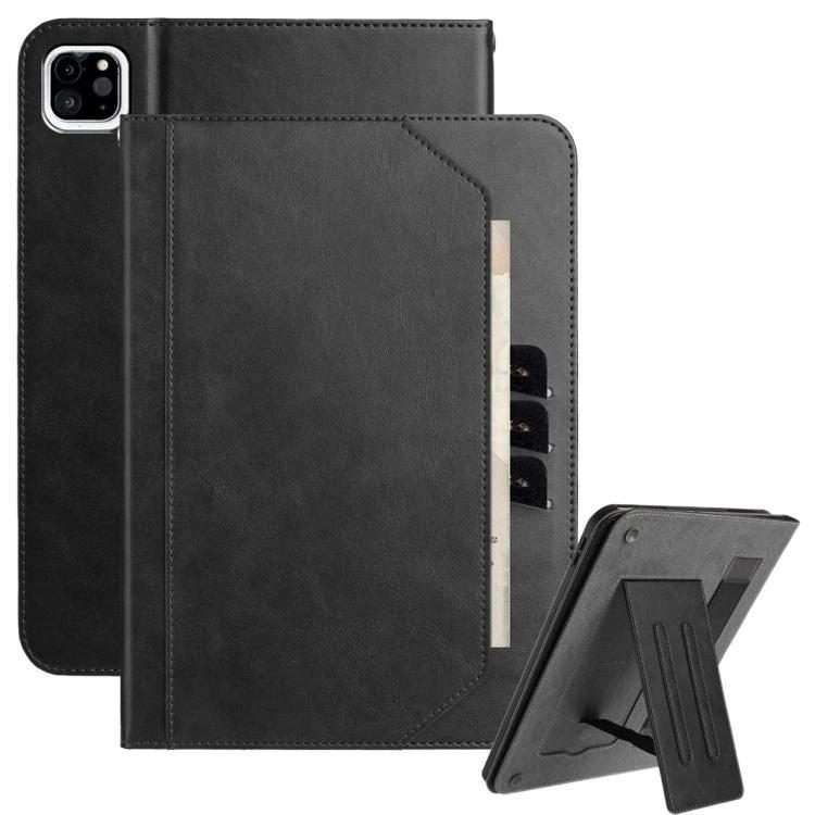For iPad Air 11 2026 / 2025 / 2024 Multifunctional Wristband Leather Smart Tablet Case(Black)
