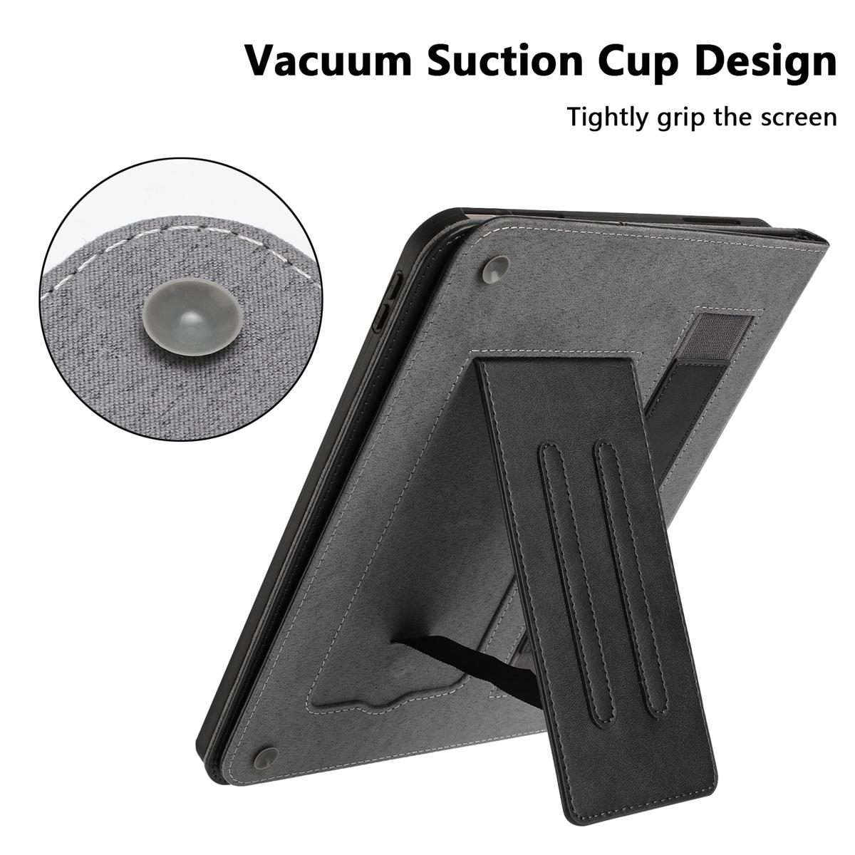 For iPad Air 11 2026 / 2025 / 2024 Multifunctional Wristband Leather Smart Tablet Case(Black)