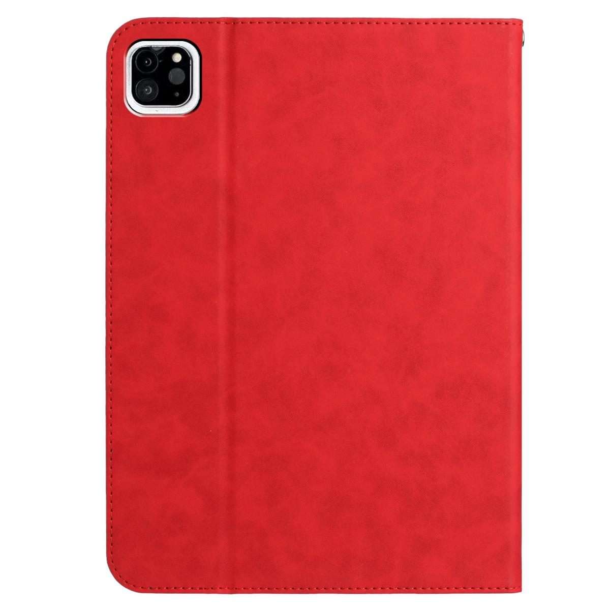 For iPad Air 11 2026 / 2025 / 2024 Multifunctional Wristband Leather Smart Tablet Case(Red)