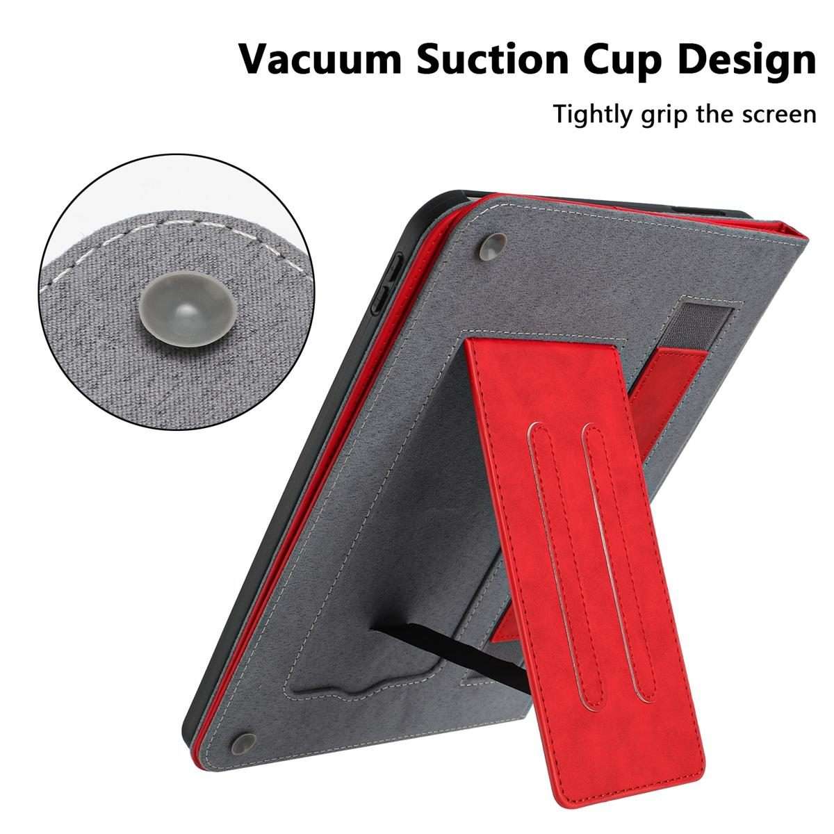 For iPad Air 11 2026 / 2025 / 2024 Multifunctional Wristband Leather Smart Tablet Case(Red)