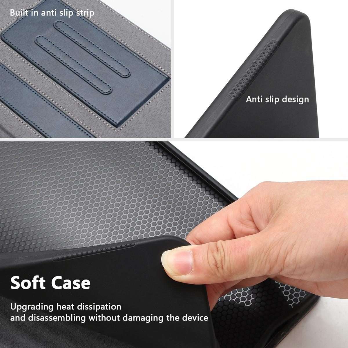 For iPad Air / Air 2 / 9.7 2018/2017 Multifunctional Wristband Leather Smart Table ... (Dark Blue)