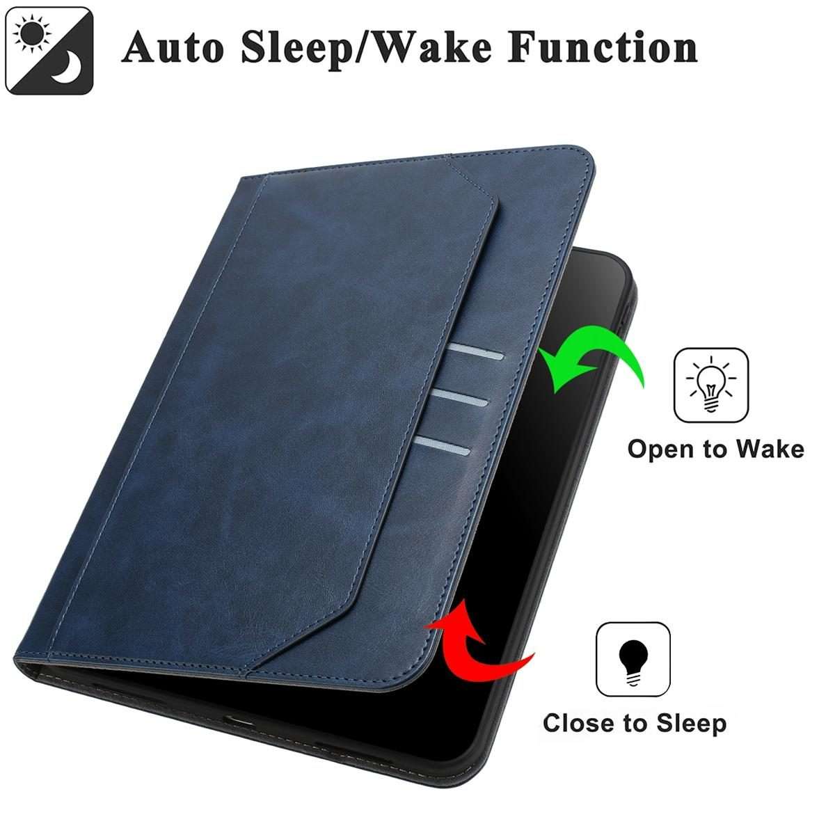 For iPad Air / Air 2 / 9.7 2018/2017 Multifunctional Wristband Leather Smart Table ... (Dark Blue)