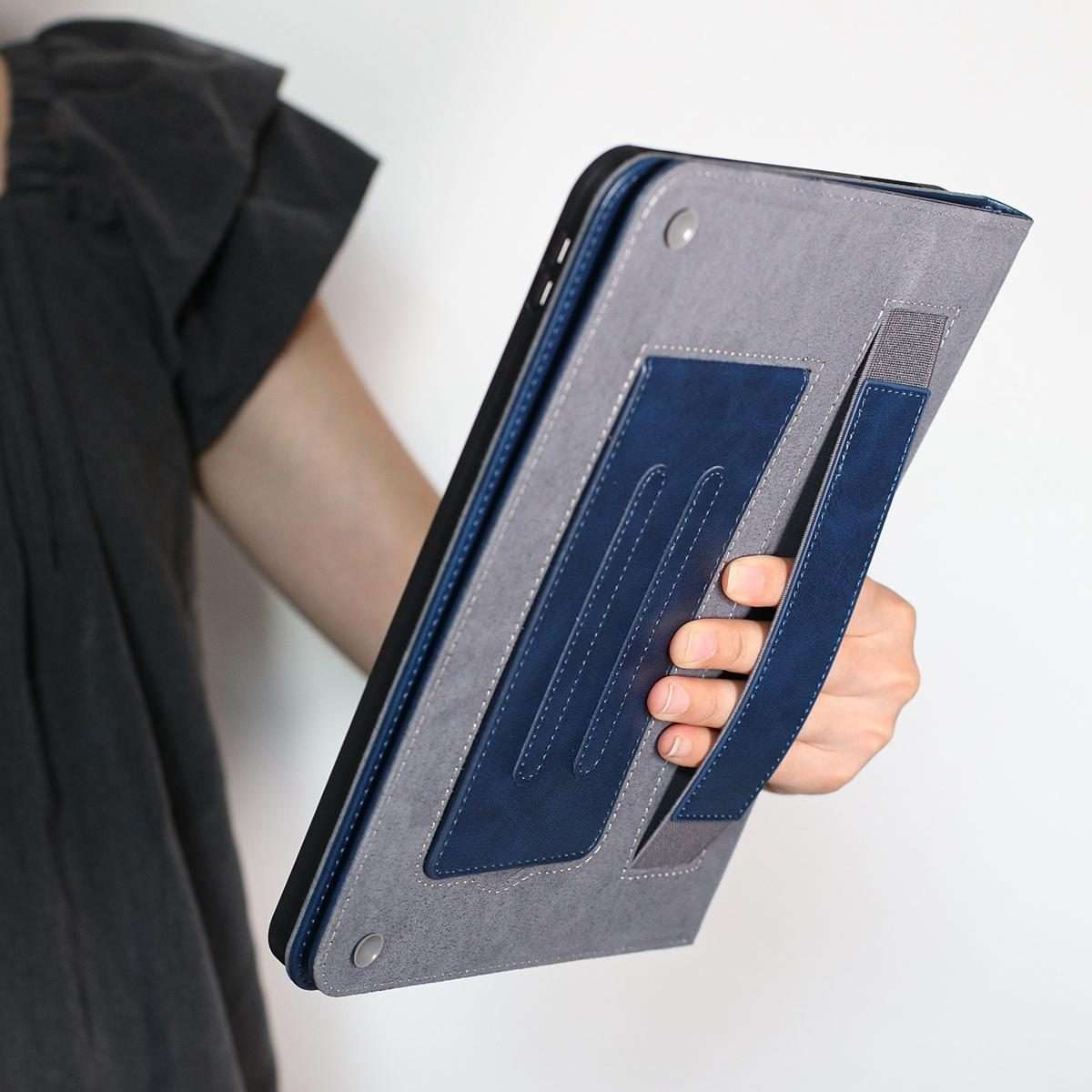 For iPad Air / Air 2 / 9.7 2018/2017 Multifunctional Wristband Leather Smart Table ... (Dark Blue)