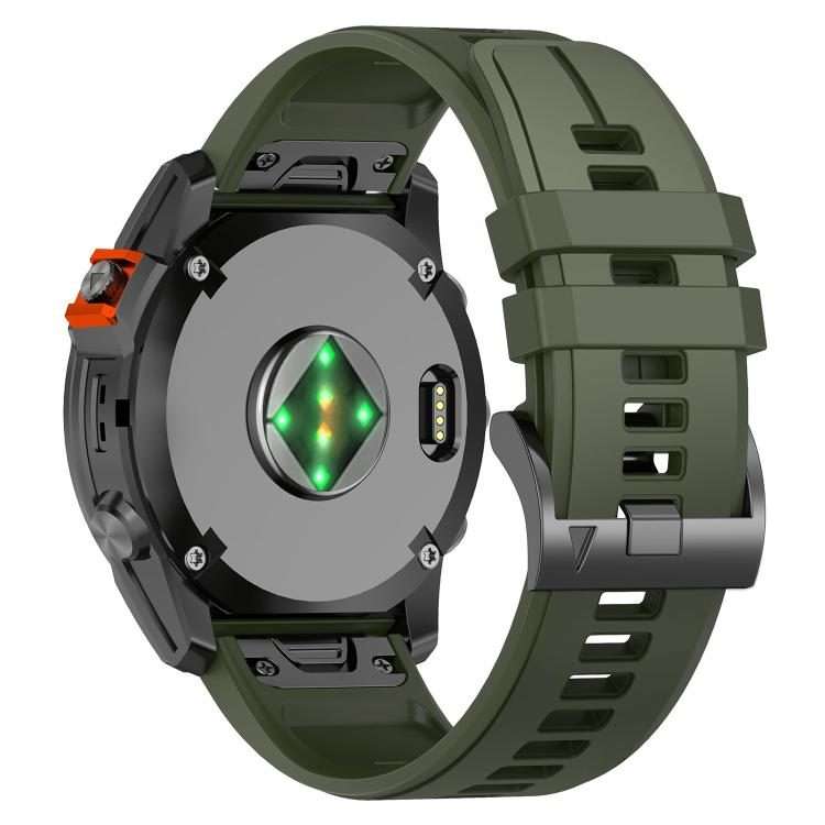 For Garmin 22mm Official Quick Release Silicone Watch Band(Army Green)