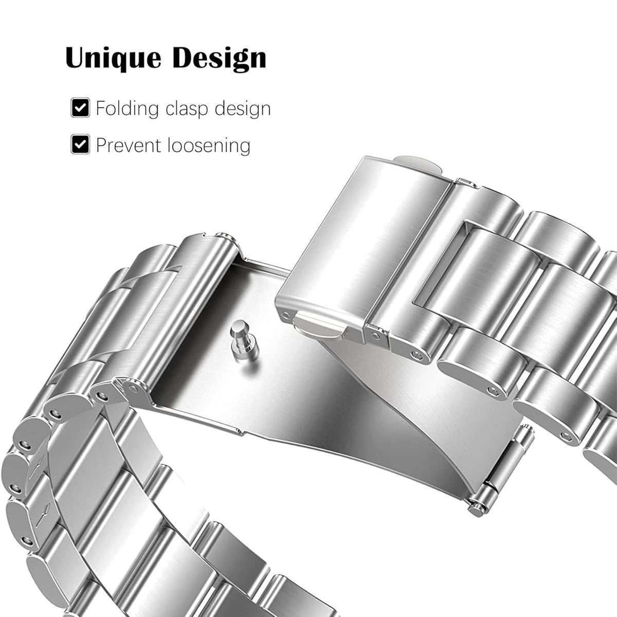 For Xiaomi Band 9 Pro / Redmi Watch 6 / 5 xDfind Three Beads Quick Release Metal Watc ... (Silver)