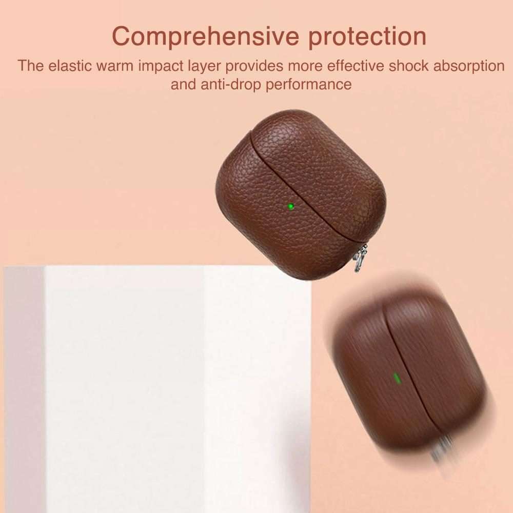 For Samsung Galaxy Buds 3 / 3 Pro Litchi Texture PU Earphones Case with Hook(Orange)
