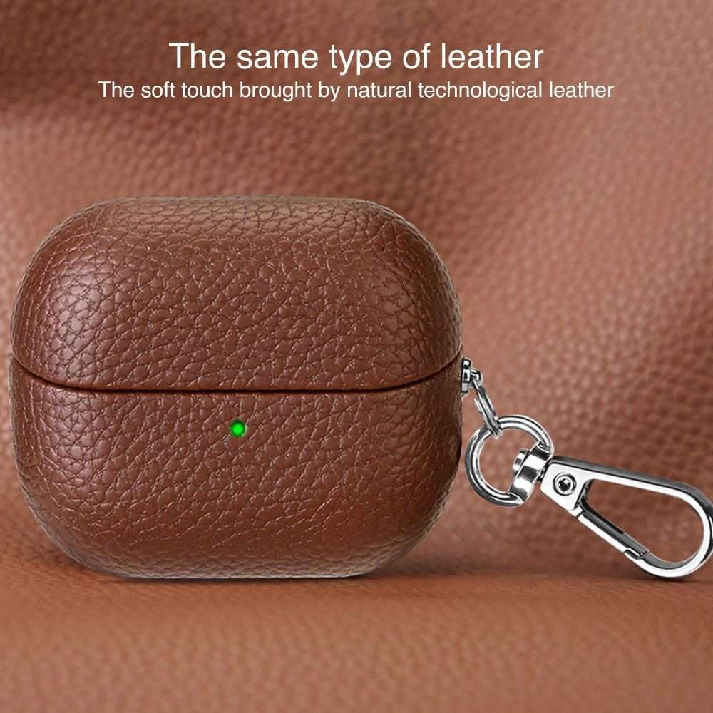 For Samsung Galaxy Buds 3 / 3 Pro Litchi Texture PU Earphones Case with Hook(Black)