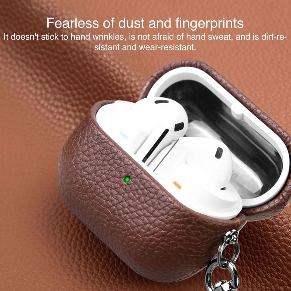 For Samsung Galaxy Buds 3 / 3 Pro Litchi Texture PU Earphones Case with Hook(Red)