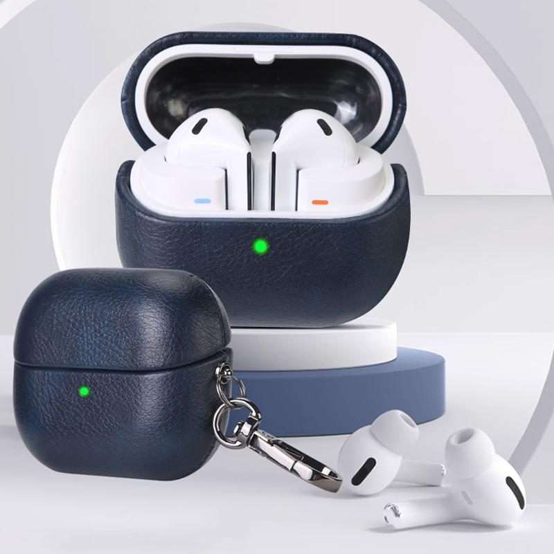 For Samsung Galaxy Buds 3 / 3 Pro Oily Skin Texture PU Earphones Case with Hook(Red)