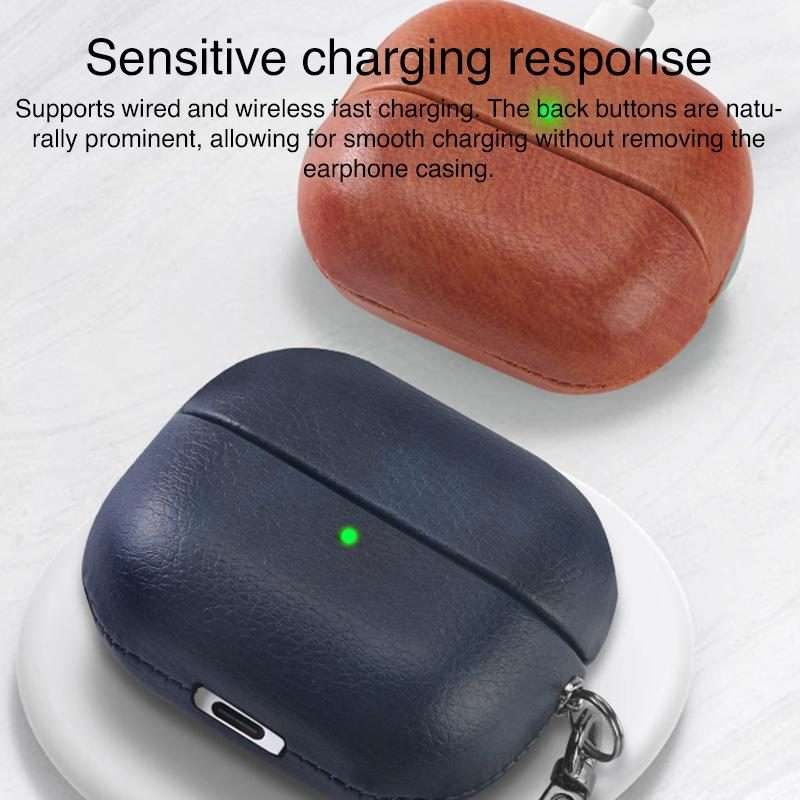 For Samsung Galaxy Buds 3 / 3 Pro Oily Skin Texture PU Earphones Case with Hook(Red)