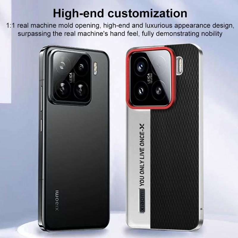 For Xiaomi 15 Pro Camera Design Diamond Texture Leather PC Phone Case(Orange)
