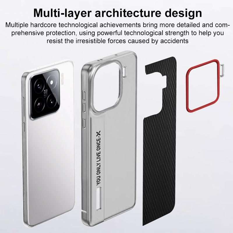 For Xiaomi 15 Pro Camera Design Diamond Texture Leather PC Phone Case(Orange)