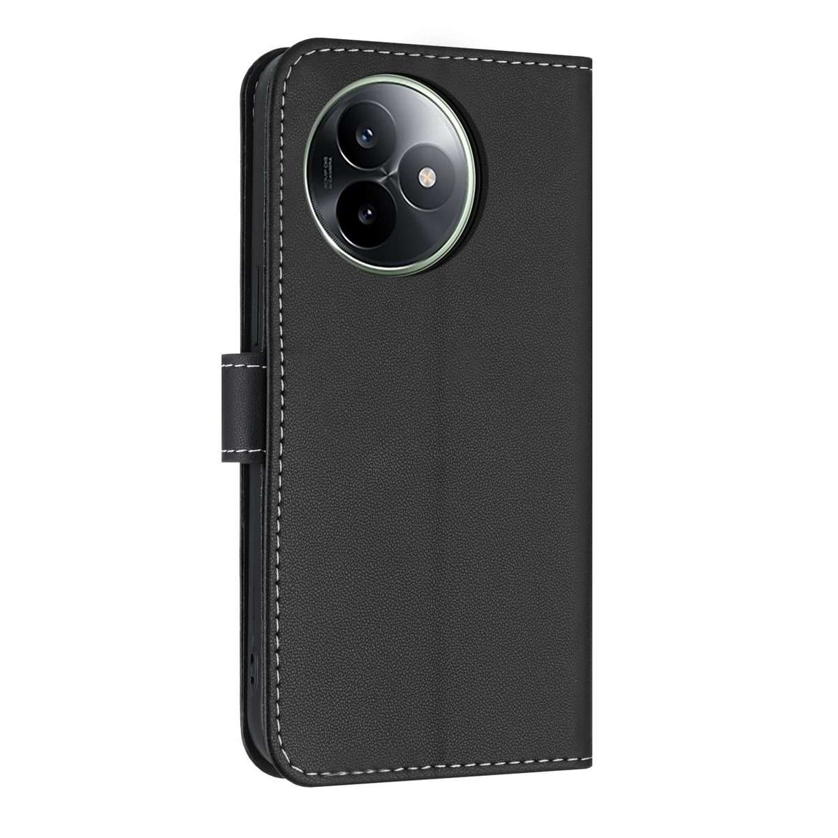 For Redmi K80 Ultra Metal Bow Leather Phone Case with Hand Strap(Black)