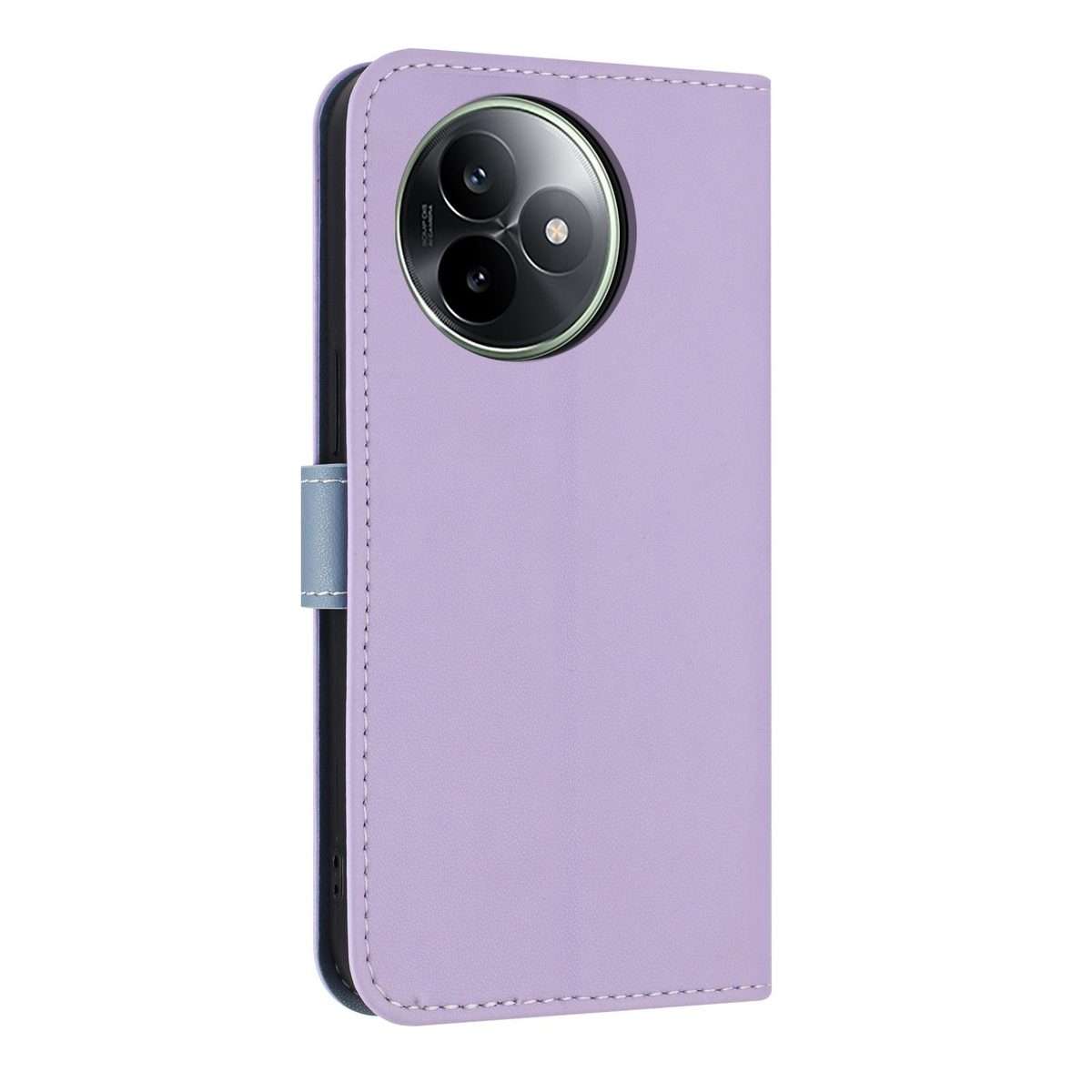 For Redmi K80 Ultra Metal Bow Leather Phone Case with Hand Strap(Purple)