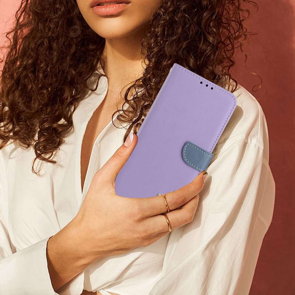 For Redmi K80 Ultra Metal Bow Leather Phone Case with Hand Strap(Purple)