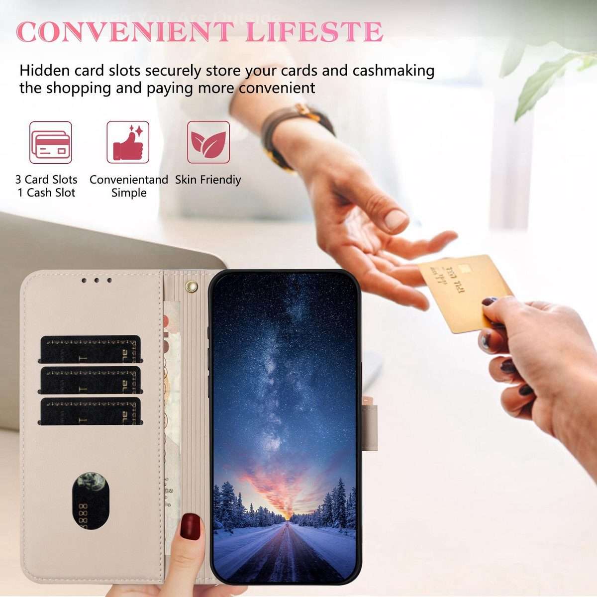 For Redmi K80 Ultra Metal Bow Leather Phone Case with Hand Strap(Apricot)