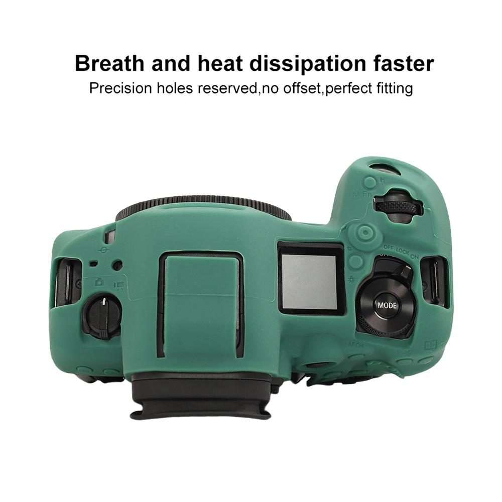 For Canon EOS R5 Mark II / R5II Glossy Soft Silicone Protective Case(Green)