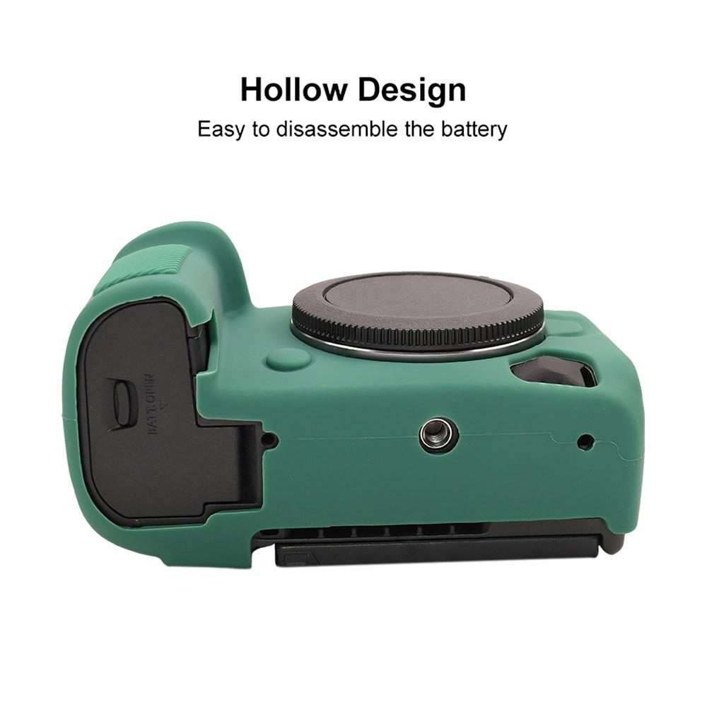 For Canon EOS R5 Mark II / R5II Glossy Soft Silicone Protective Case(Green)