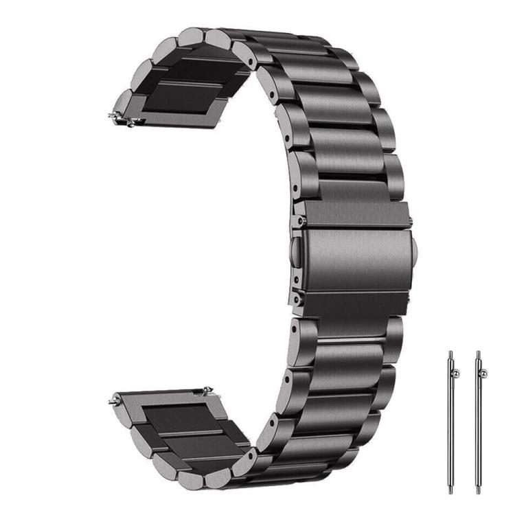 22mm xDfind Three Beads Stainless Steel Watch Band(Metal Grey)