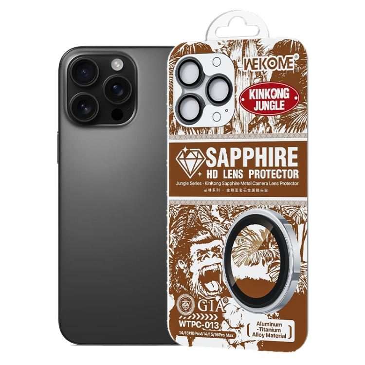 For iPhone 16 Pro / 16 Pro Max WK WTPC-013 Jungle Series Kinkong Sapphire Metal Camera ... (Black)