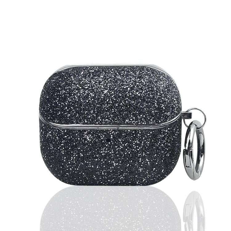 For Samsung Galaxy Buds 3 / 3 Pro Electroplating Glitter Powder Wireless Earphone Prot ... (Black)