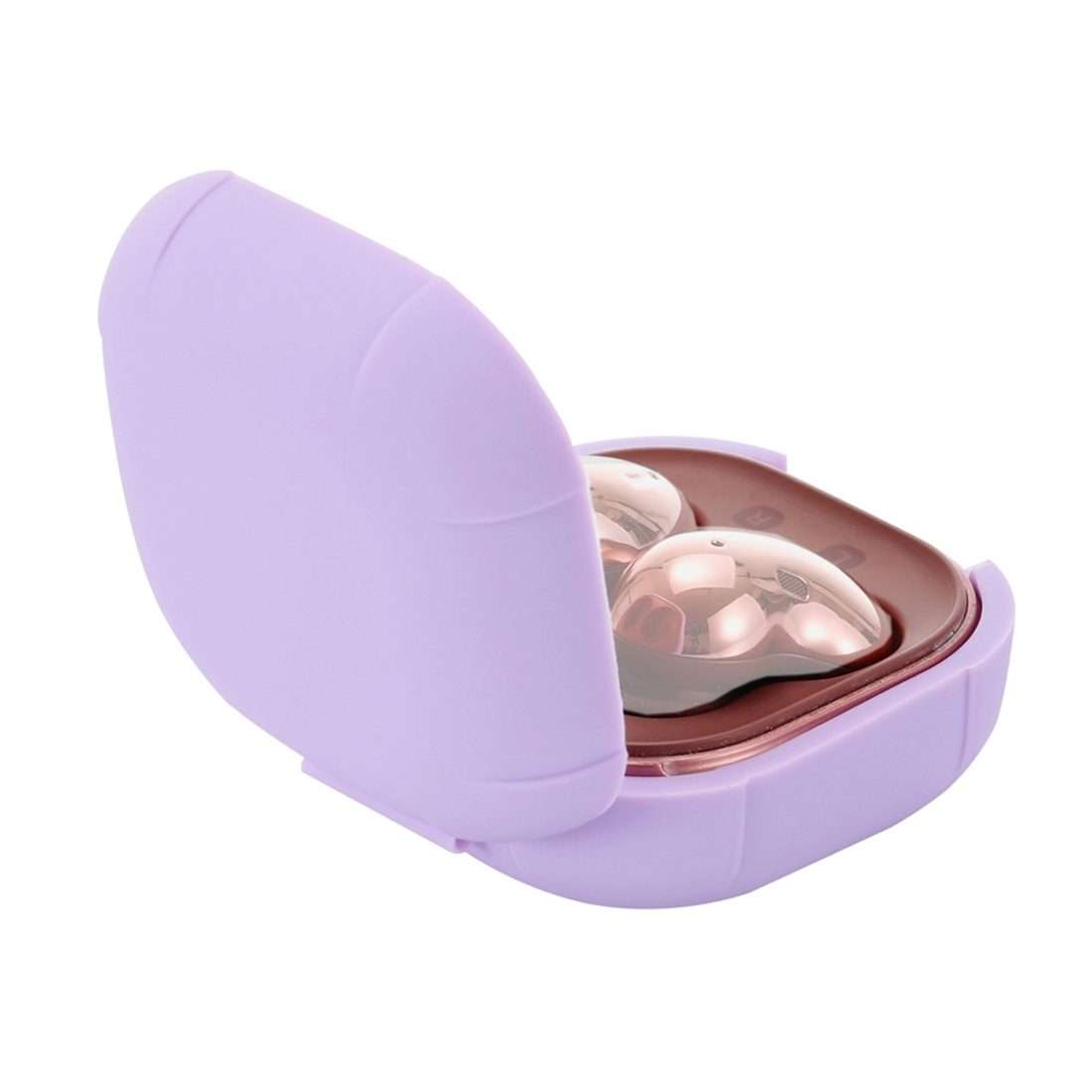 Anti-fall Silicone Earphone Protective Case with Hook For Samsung Galaxy Buds Live/ B ... (Purple)
