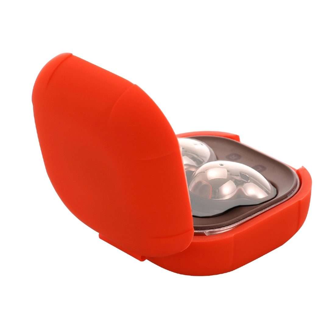Anti-fall Silicone Earphone Protective Case with Hook For Samsung Galaxy Buds Live/ Buds ... (Red)