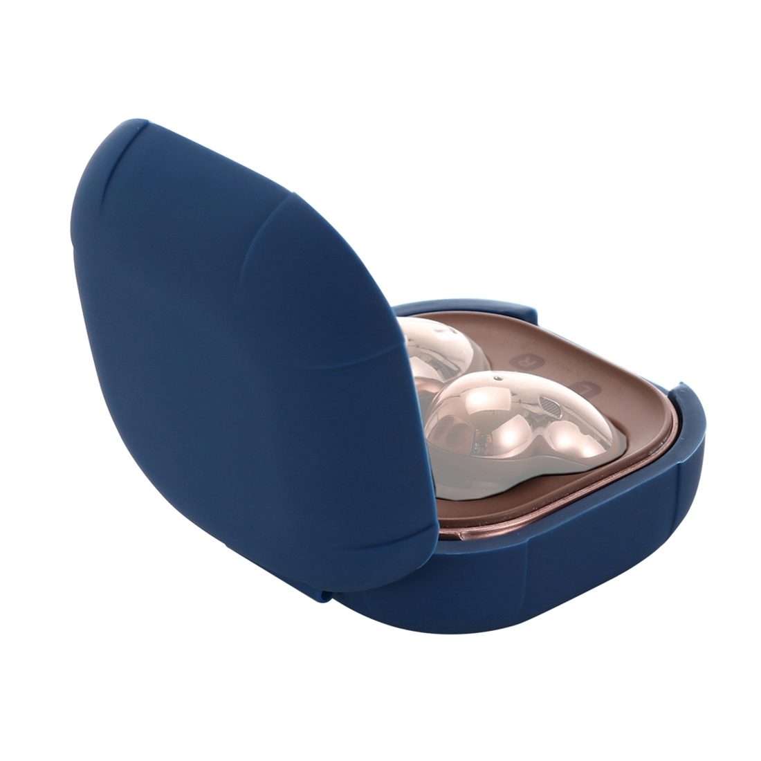 Anti-fall Silicone Earphone Protective Case with Hook For Samsung Galaxy Buds Live ... (Dark Blue)