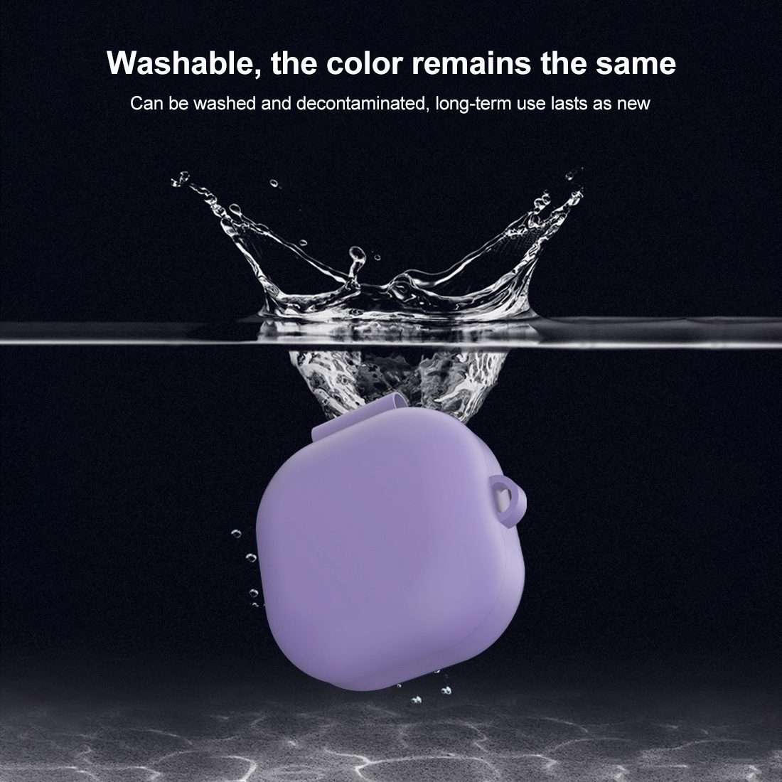 Anti-fall Silicone Earphone Protective Case with Hook For Samsung Galaxy Buds Live ... (Dark Blue)