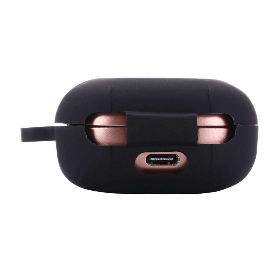 Anti-fall Silicone Earphone Protective Case with Hook For Samsung Galaxy Buds Live/ Bu ... (Black)