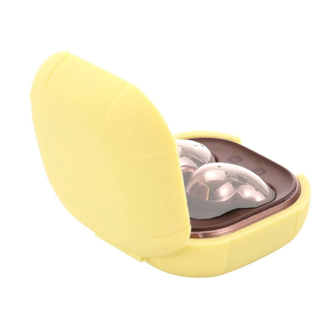 Anti-fall Silicone Earphone Protective Case with Hook For Samsung Galaxy Buds Live/ B ... (Yellow)