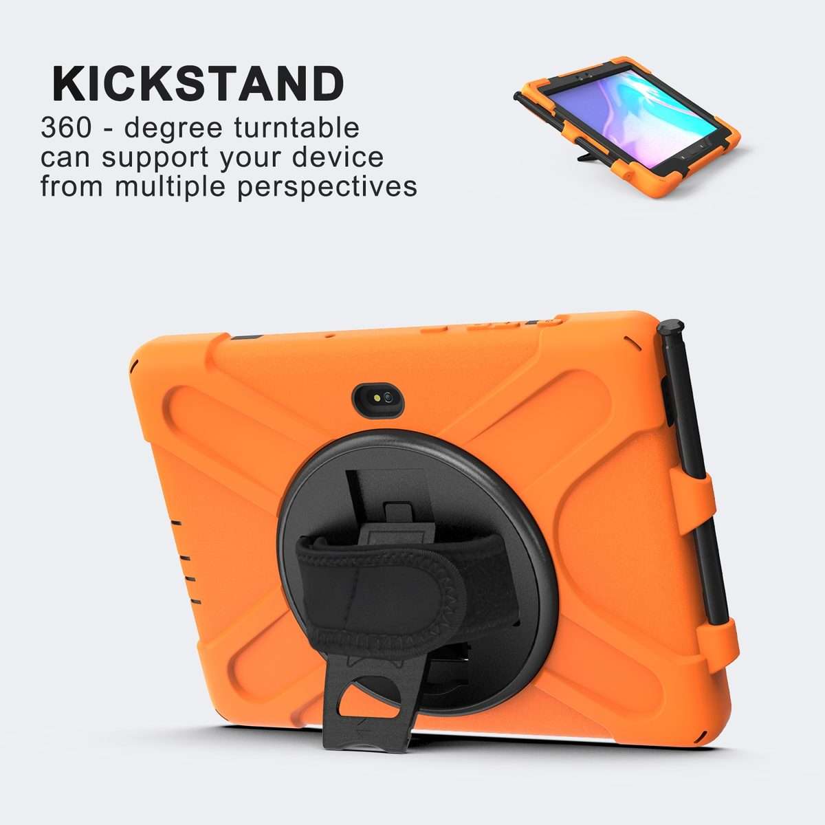 For Samsung Galaxy Tab Active Pro T540 / T545 / Tab Active4 Pro Shockproof Colorful S ... (Orange)