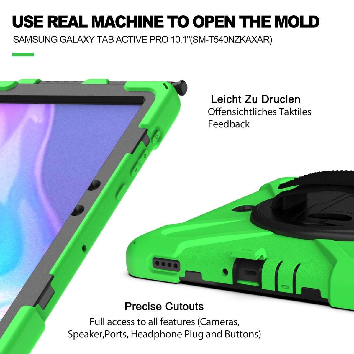 For Samsung Galaxy Tab Active Pro 10.1 inch 2019 / Tab Active4 Pro 2022 / Active 5 Pro ... (Green)