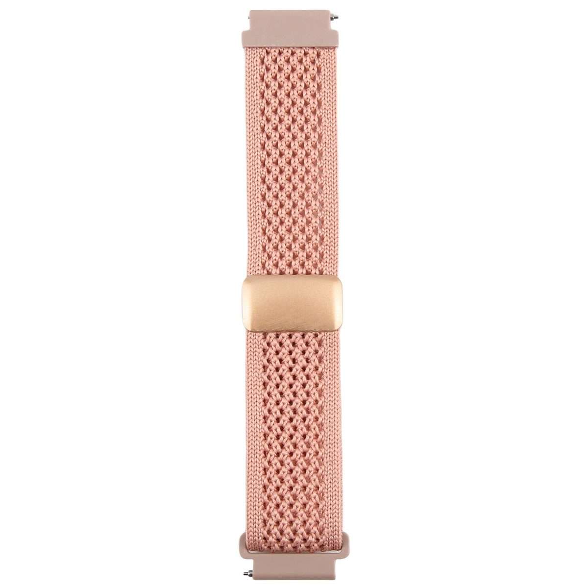 20mm Magnetic Buckle Breathable Knitted Nylon Watch Band(Dull Pink)