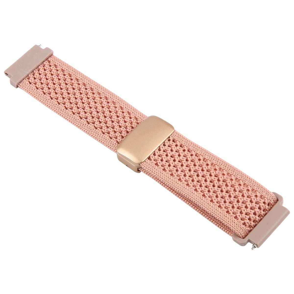 20mm Magnetic Buckle Breathable Knitted Nylon Watch Band(Dull Pink)