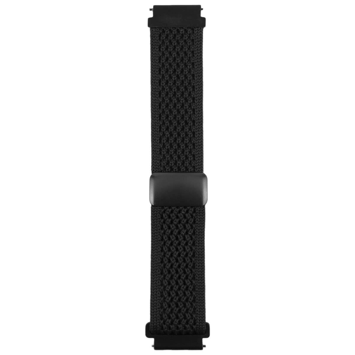 22mm Magnetic Buckle Breathable Knitted Nylon Watch Band(Black)