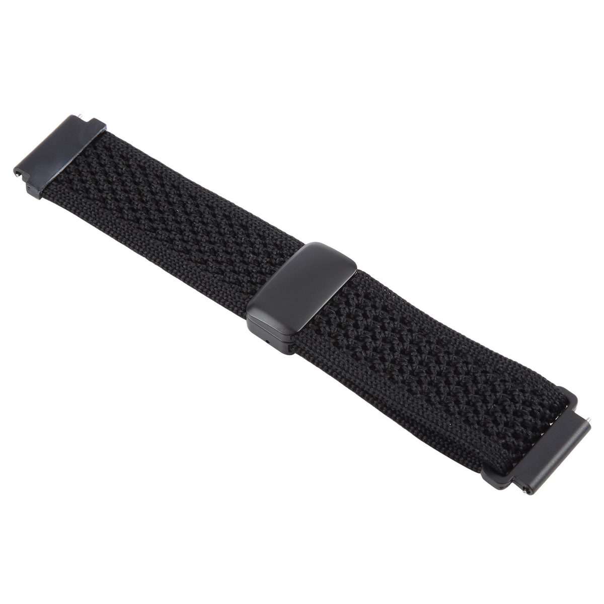 22mm Magnetic Buckle Breathable Knitted Nylon Watch Band(Black)